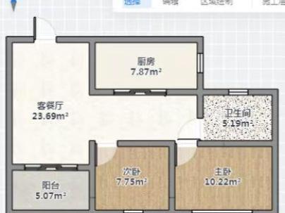 富悦江庭(上江村黄屿单元C-16地块) 2室 1厅 78平米