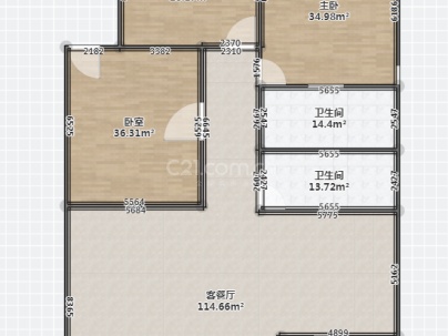 新龙公寓 3室 2厅 94.5平米