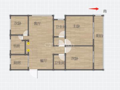 塘河锦园 3室 2厅 140平米