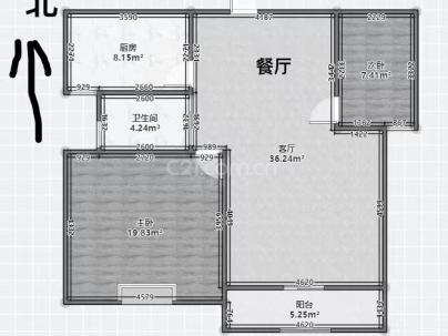 新西嘉园 2室 2厅 90平米