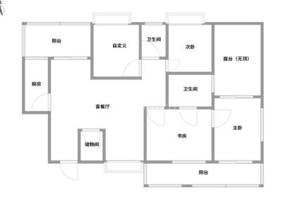 新田园六组团 3室 2厅 149平米