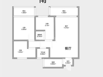 罗西住宅区九组团 2室 2厅 114平米