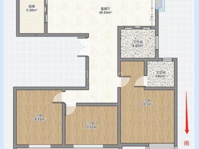 江宸馨园 3室 2厅 125平米