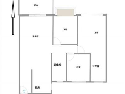 忆江嘉园三组团 3室 1厅 100平米