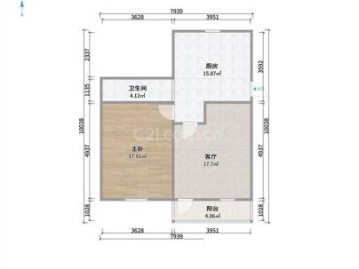 龟湖路 2室 1厅 62平米