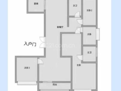 德信碧桂园·观澜苑 3室 2厅 127平米