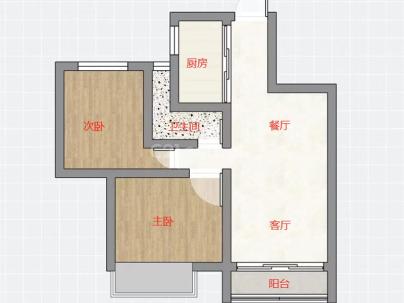 滨沁华庭（洪殿单元f-28地块） 2室 2厅 85平米