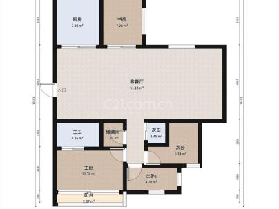 新世界新家园 3室 2厅 140平米