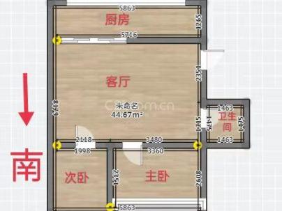 县前大楼 2室 1厅 68.7平米