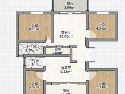 瓯湖名苑（瓯府壹号） 2室 1厅 120平米