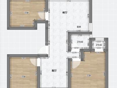 中梁香缇公馆 3室 2厅 89平米