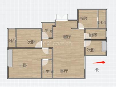 慈湖锦苑一组团 3室 1厅 131平米