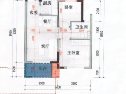 横渎绣苑 2室 1厅 65平米