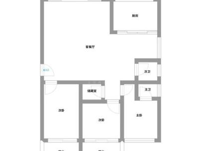 雁湖住宅区二组团（鸿福家园） 3室 2厅 123.15平米