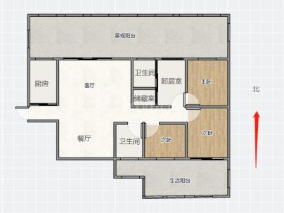 月湖小区 4室 1厅 171平米