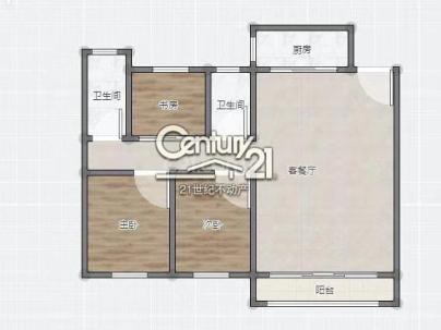 华鸿艺墅 3室 1厅 89平米