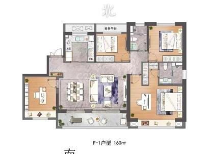 吾悦广场(澜悦府) 4室 2厅 136平米