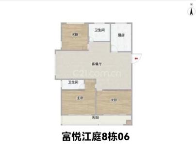 富悦江庭(上江村黄屿单元C-16地块) 2室 2厅 135平米