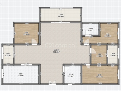 教新红色家园 4室 2厅 168平米