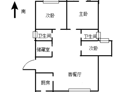 桂华家园 3室 2厅 108平米