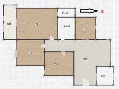 瑞福家园 3室 2厅 118平米