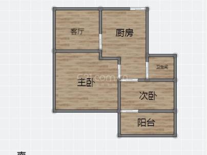 蒲鞋市新村 2室 1厅 61平米