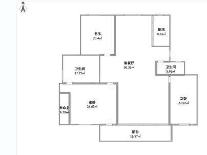 瑞锦组团 3室 2厅 134平米