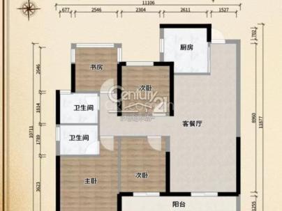 龙湖坤和天境 3室 2厅 127平米