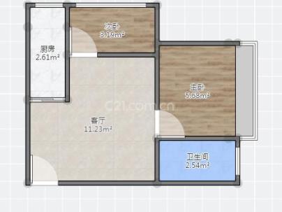 横西锦园 2室 1厅 135平米