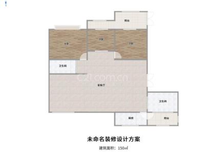 广润嘉苑 3室 2厅 150.44平米