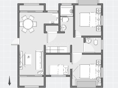 上堡公寓 4室 2厅 226平米