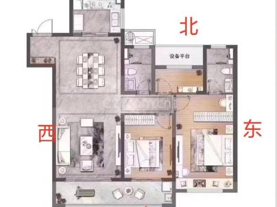 吾悦广场(澜悦府) 3室 2厅 125平米