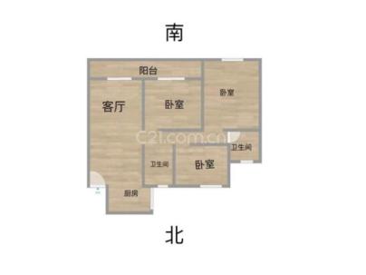 双桥小区 3室 2厅 122平米