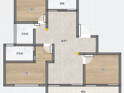 鹿锦西园（鹿城中心） 3室 1厅 139.9平米