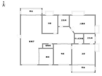 新田园六组团 3室 2厅 151.7平米