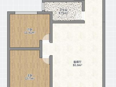 瓯鹿幸福里 2室 1厅 74.47平米