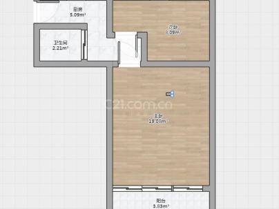 上陡门7组团 2室 1厅 50.35平米