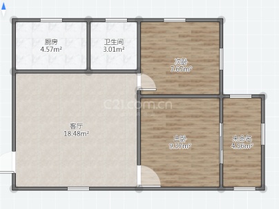 上陡门1组团（上陡门教育新村） 2室 2厅 69.69平米