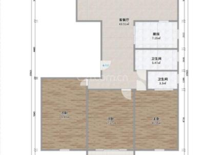 中梁香缇公馆 3室 2厅 99平米