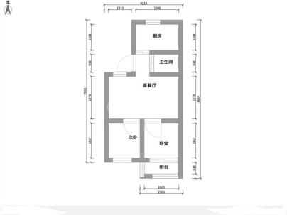 徐衙巷公寓 2室 2厅 77平米