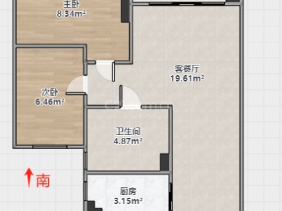 跃龙娄庭 2室 2厅 80平米