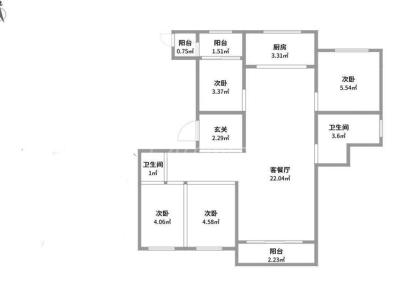 华润置地．滨江万象天地 4室 2厅 161平米