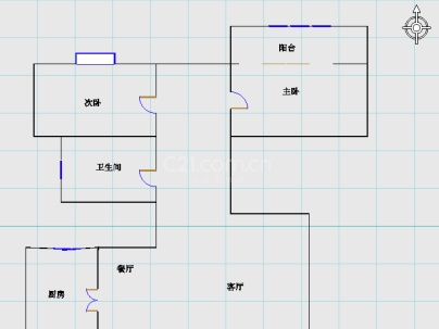 金轩嘉园 2室 1厅 85平米