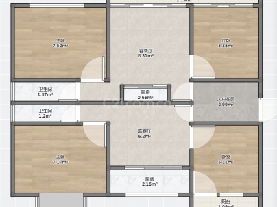 尚悦园(朱垟安置房) 2室 1厅 150平米