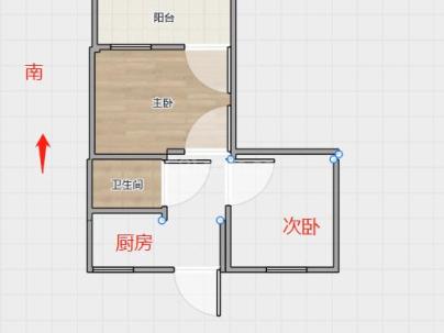 河通桥 1室 1厅 47.53平米