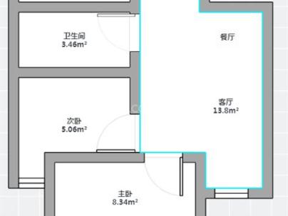 方正大厦 2室 2厅 76.31平米