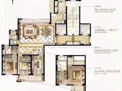 中梁滨江壹号 4室 2厅 158平米