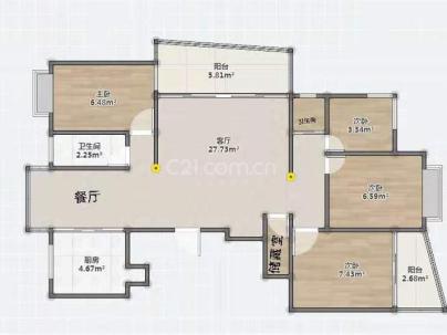 同人花园B区 4室 2厅 177平米