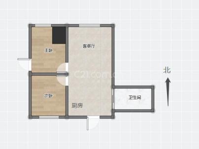 鸿源大楼 2室 1厅 56平米