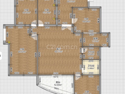 东方明珠城住宅区 5室 2厅 192平米
